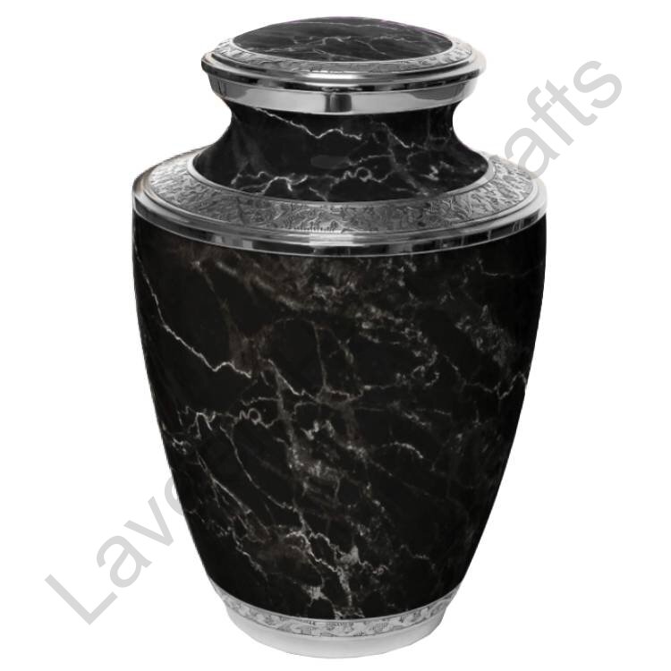 Marble Classic Human Urn Black