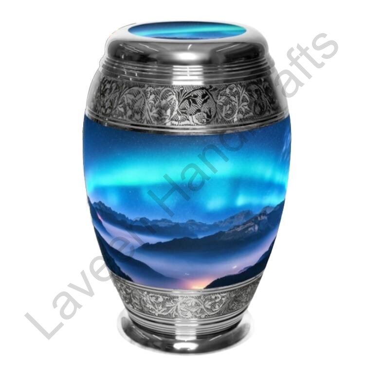 Northern Lights Human Urn Blue