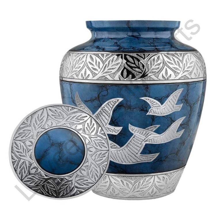 Flying Doves Human Urn Blue
