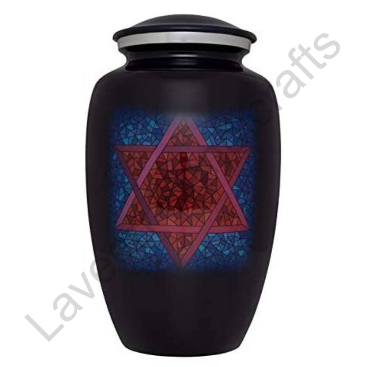 Mosaic Star Human Urn Black