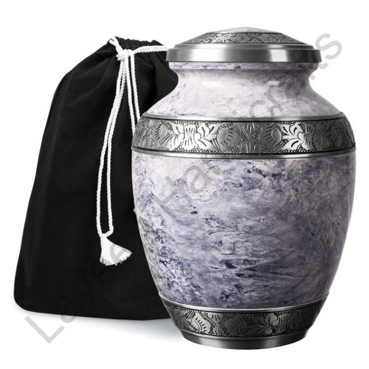 Marble Pattern Human Urn Purple