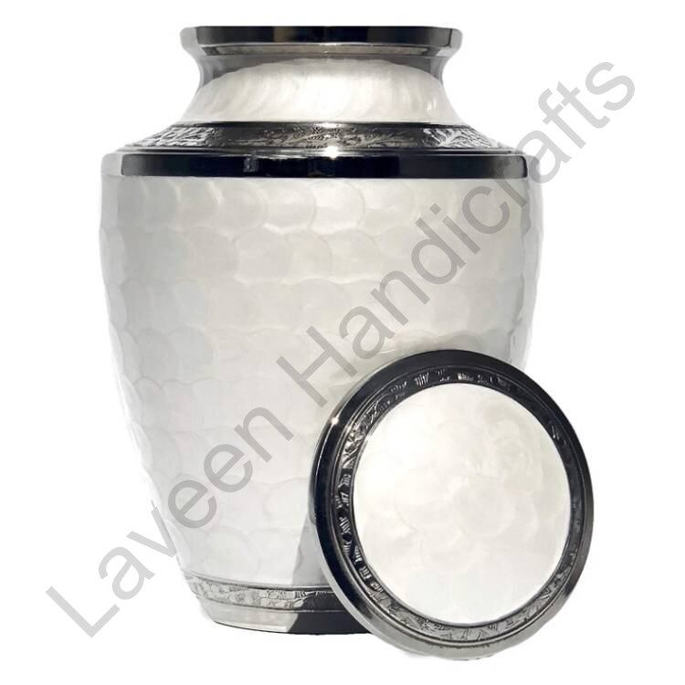 Ornate Human Urn Gloss White