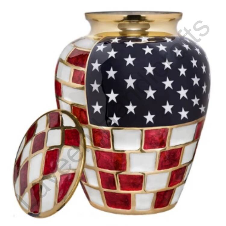 American Flag Mosaic Human Urn Red / White / Blue