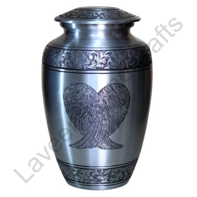 Plain Minimalist Human Urn Silver