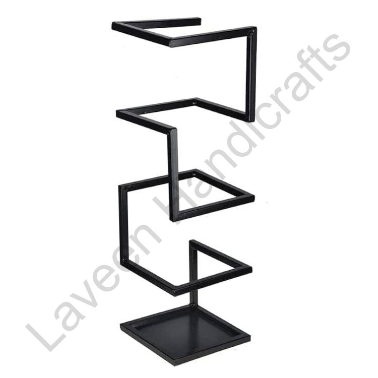 Entryway Freestanding Iron Umbrella & Walking Stick Stand Black
