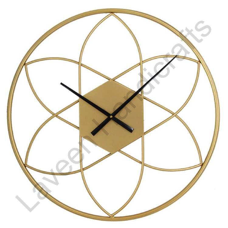 Petal Design Wall Clock Golden