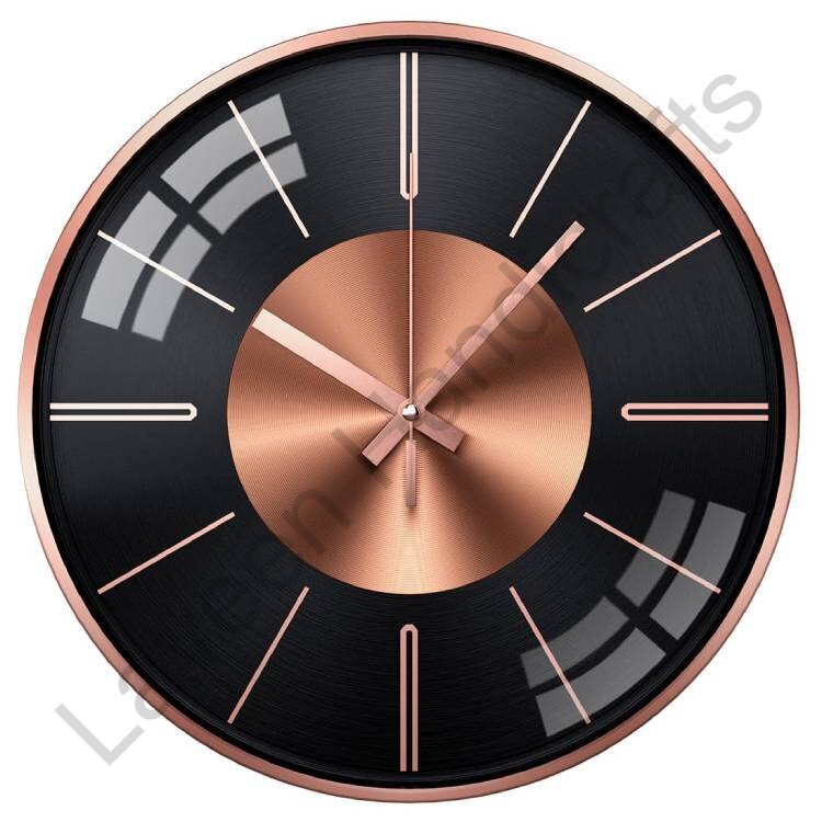 Ticking Modern Wall Clock Rose Gold