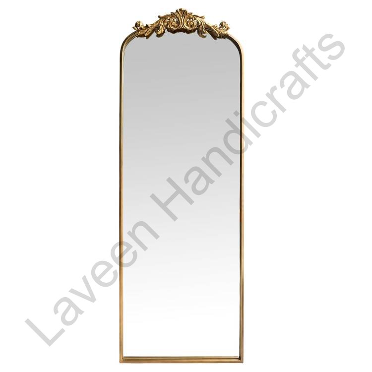 Antique Tall Wall Mirror Golden